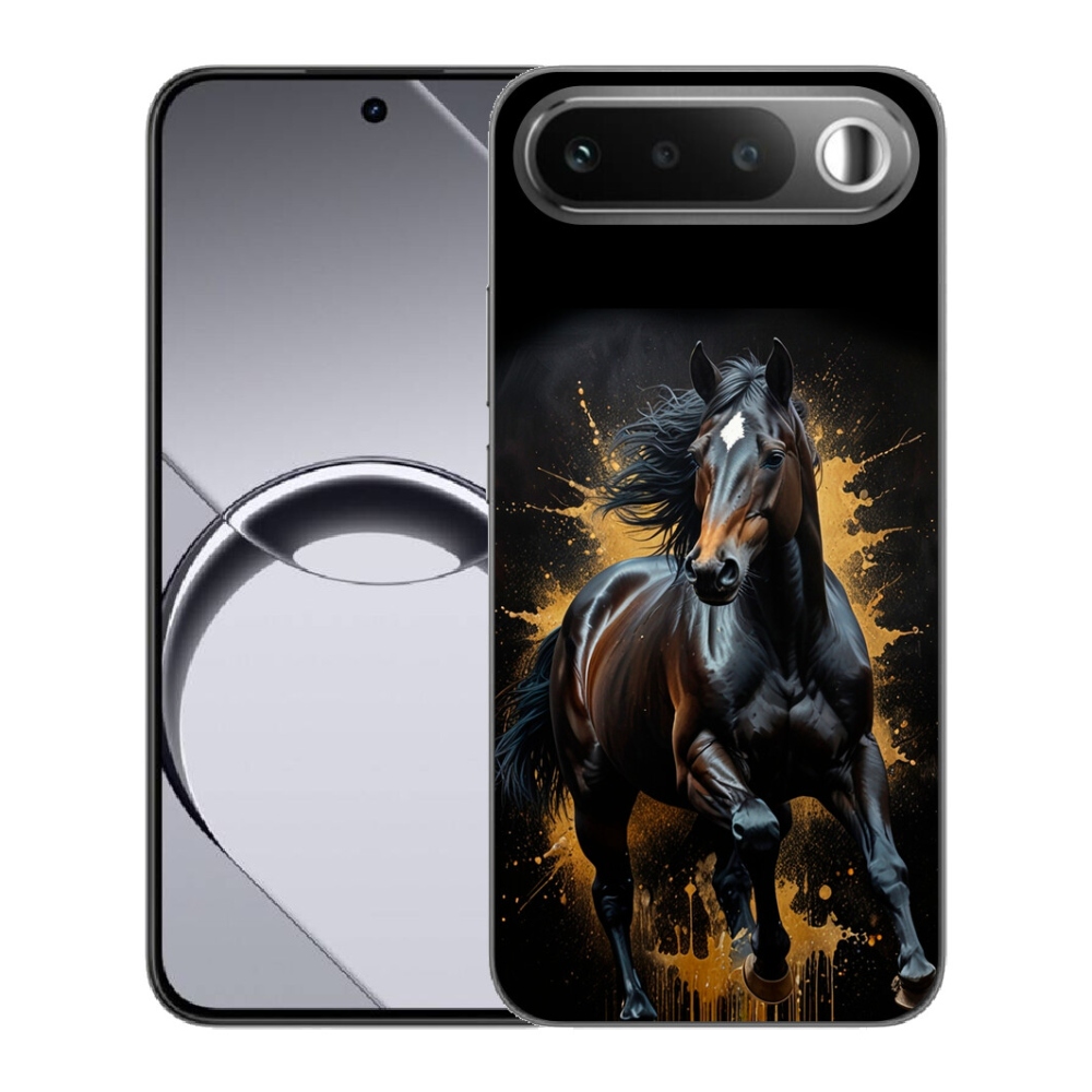 Gelový kryt mmCase na Realme 16 5G - elegantní černý hřebec