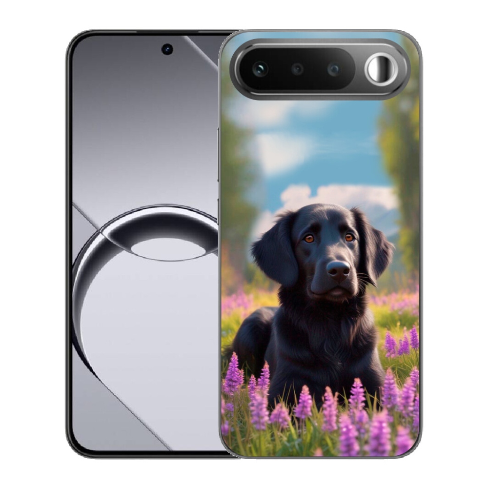 Gelový kryt mmCase na Realme 16 5G - elegantní černý retrívr
