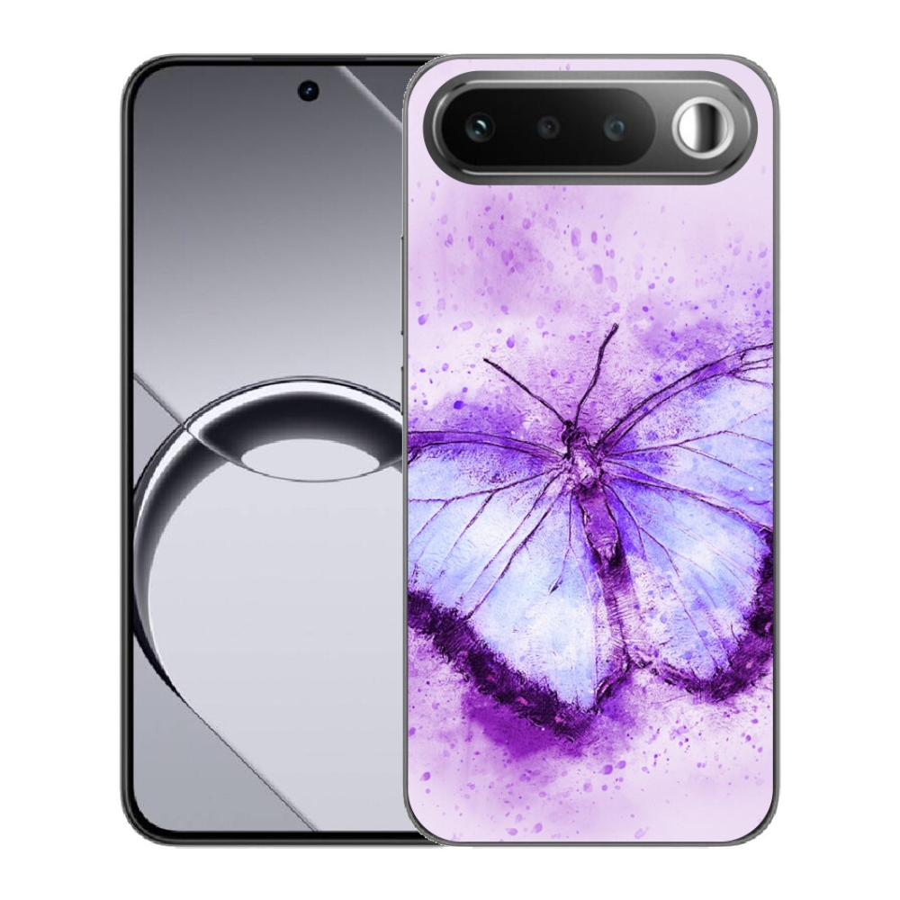 Gelový kryt mmCase na Realme 16 5G - fialový motýl