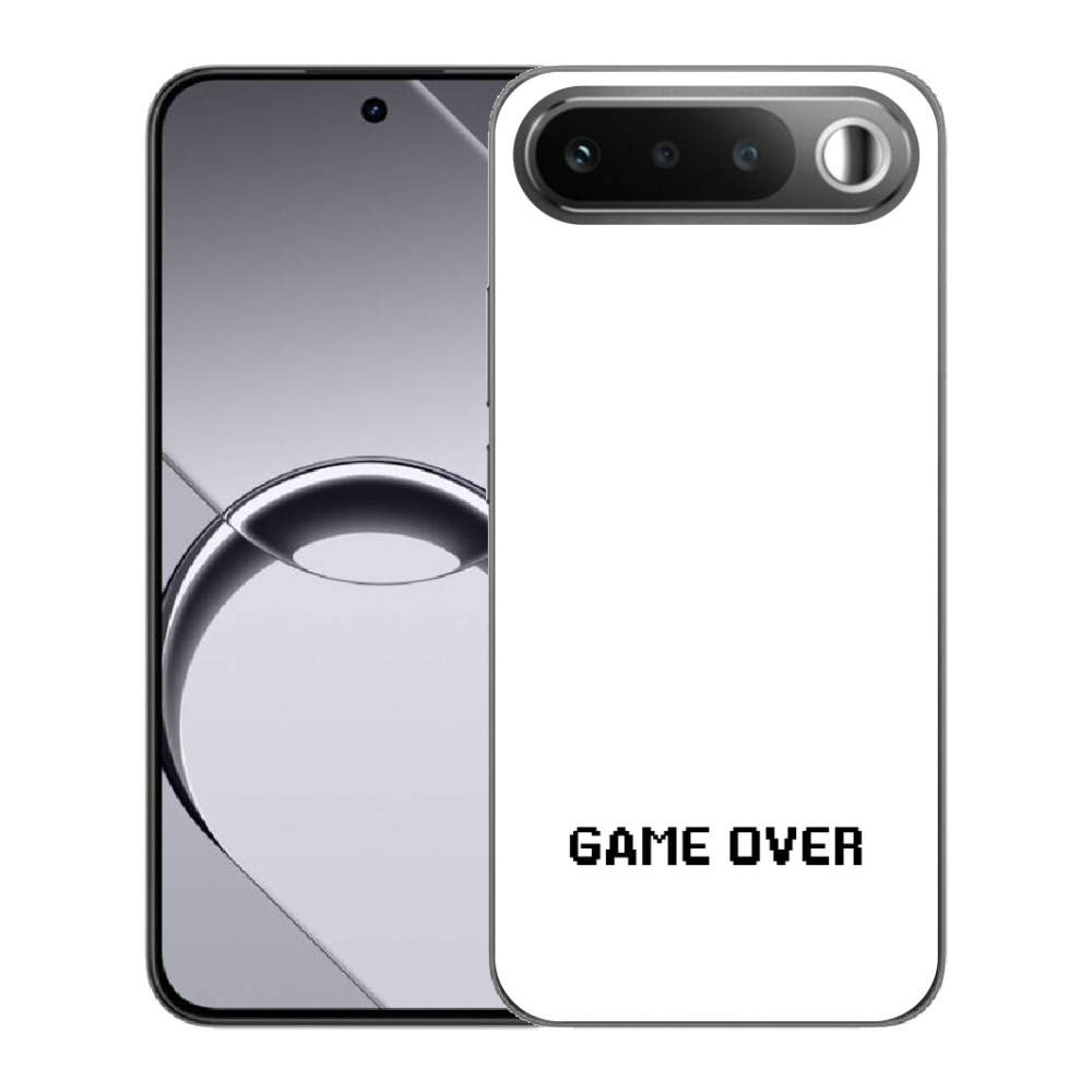 Gelový kryt mmCase na Realme 16 5G - game over bílé pozadí