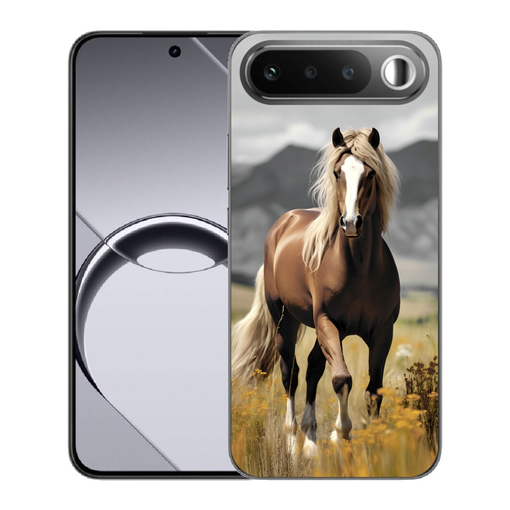 Gelový kryt mmCase na Realme 16 5G - hnědý kůň 1