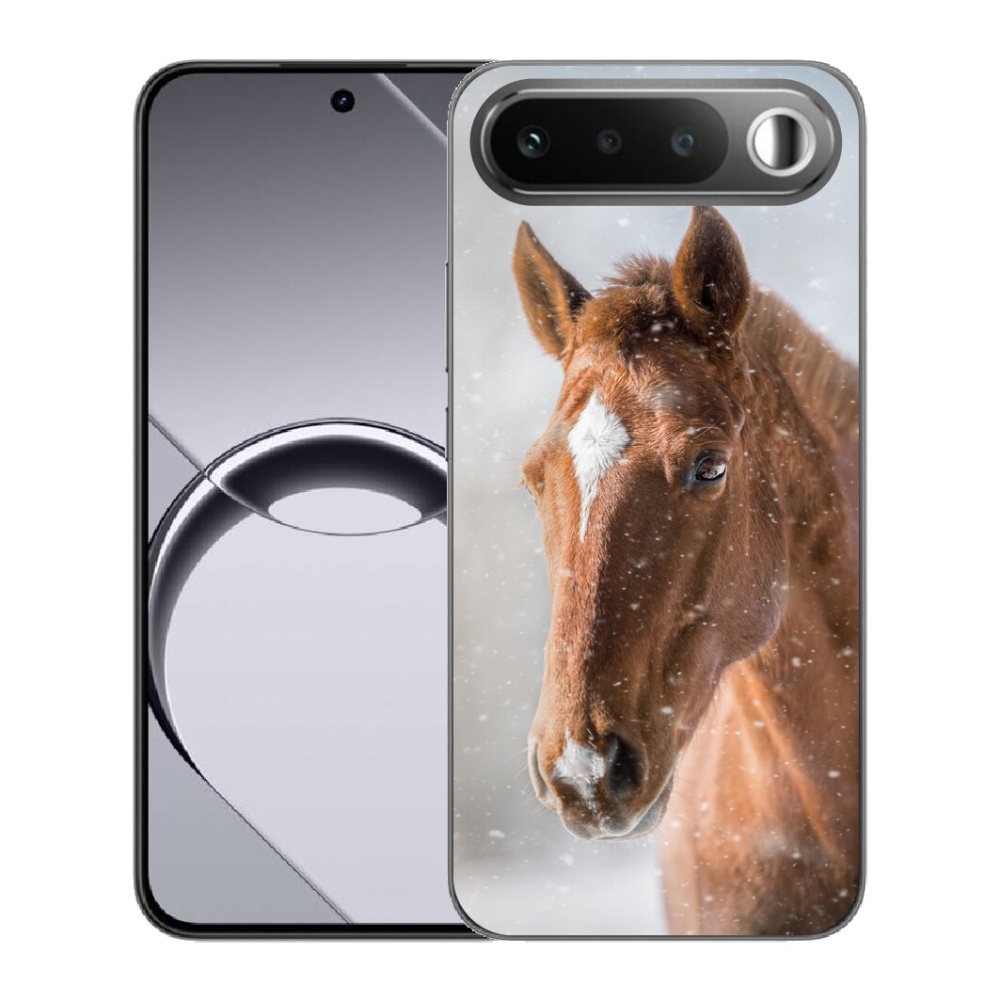 Gelový kryt mmCase na Realme 16 5G - hnědý kůň 2
