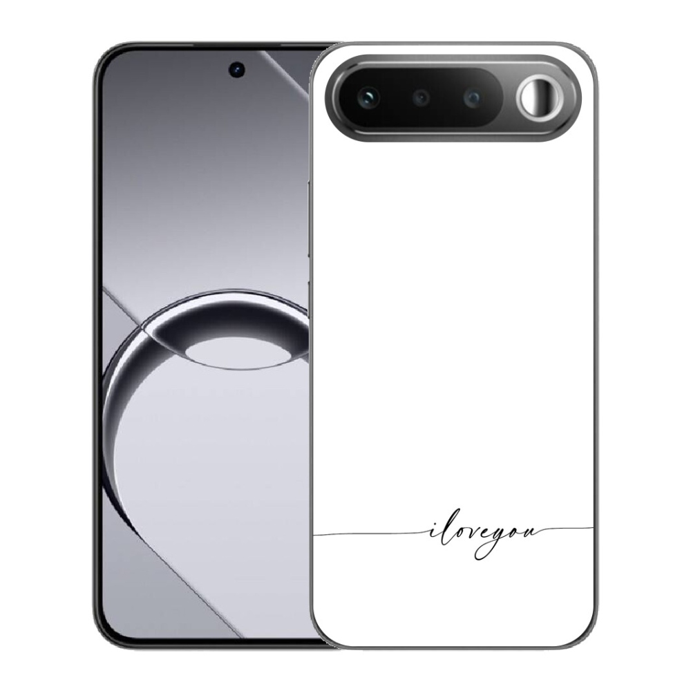 Gelový kryt mmCase na Realme 16 5G - I love you bílé pozadí
