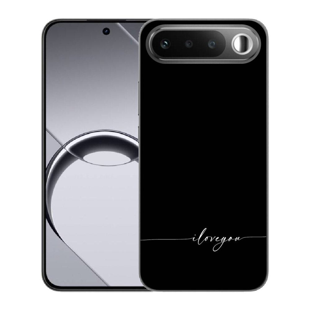 Gelový kryt mmCase na Realme 16 5G - I love you černé pozadí