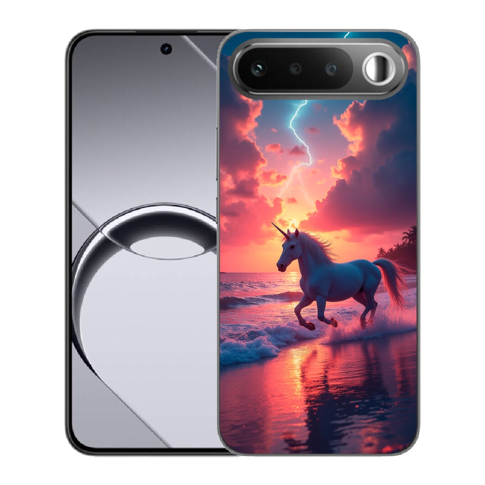Gelový kryt mmCase na Realme 16 5G - jednorožec na pláži