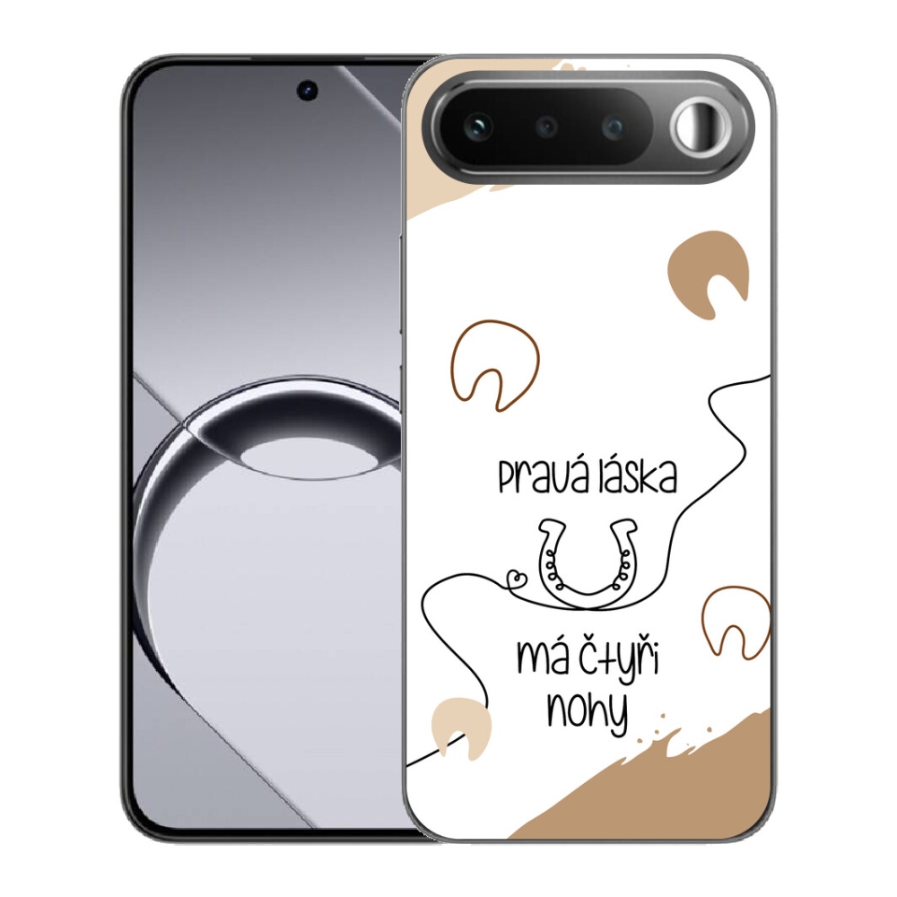 Gelový kryt mmCase na Realme 16 5G - koňský motiv bílé pozadí