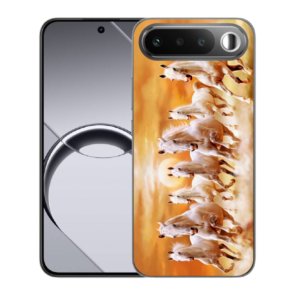 Gelový kryt mmCase na Realme 16 5G - koně 2