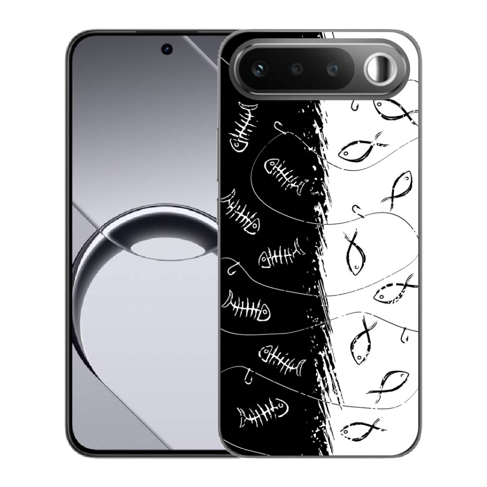Gelový kryt mmCase na Realme 16 5G - kostry a rybky