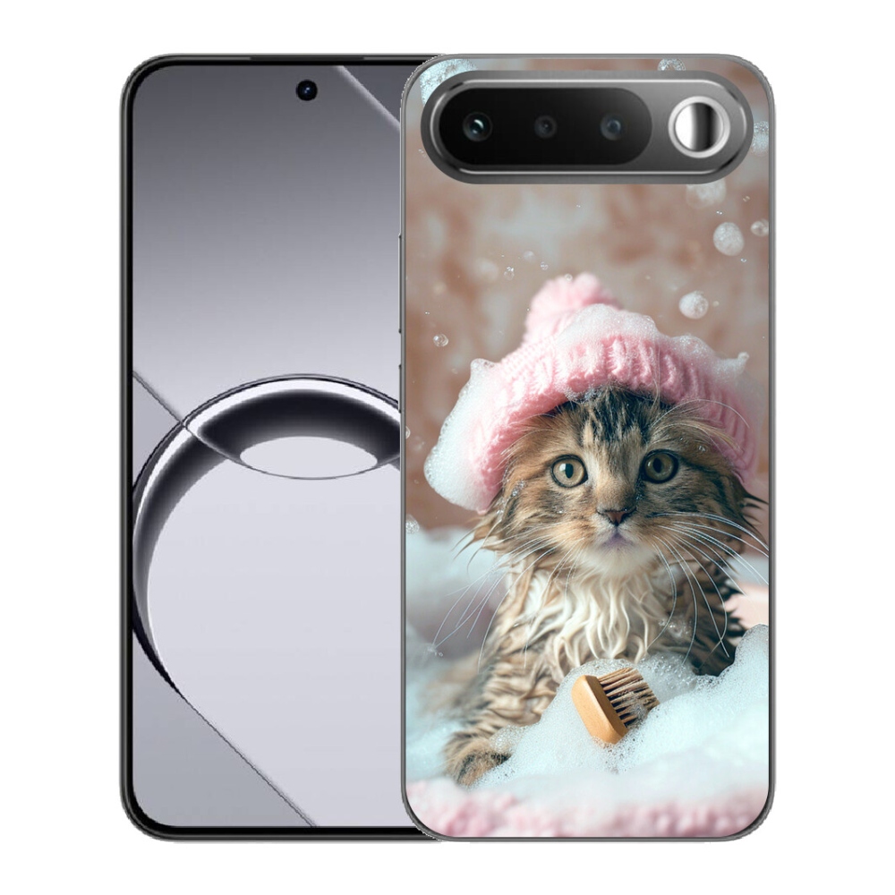 Gelový kryt mmCase na Realme 16 5G - kotě a koupel