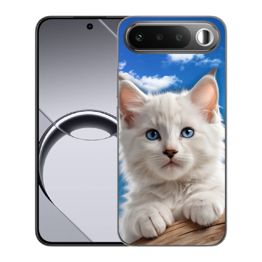 Gelový kryt mmCase na Realme 16 5G - kotě a oblaka