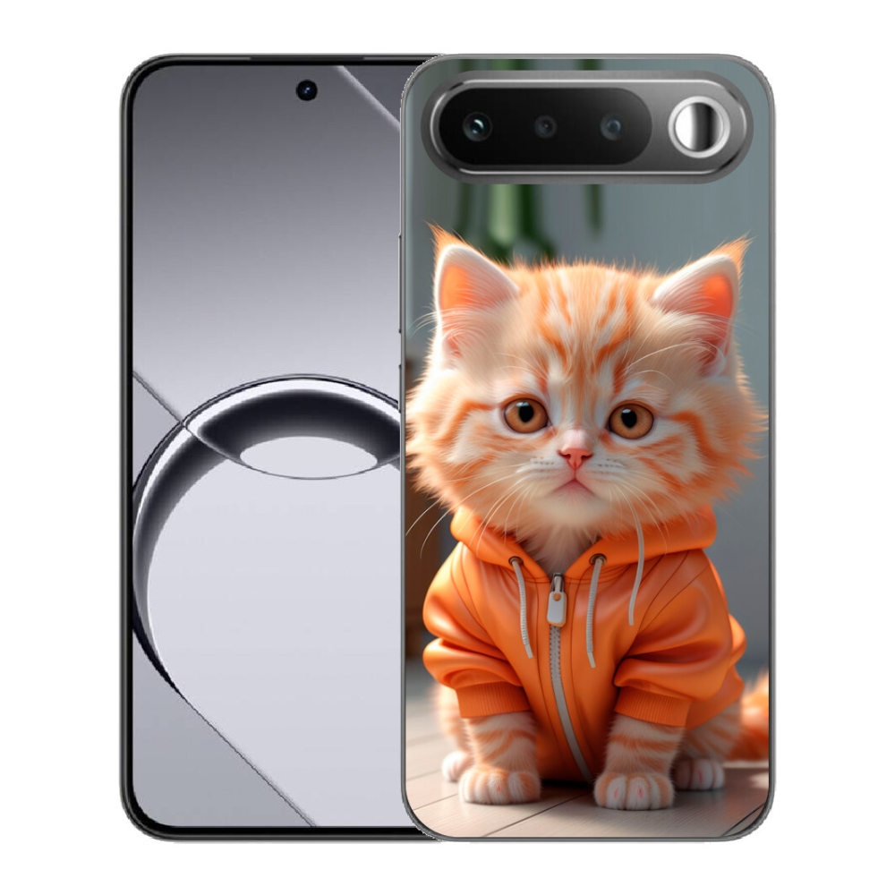 Gelový kryt mmCase na Realme 16 5G - kotě v mikině