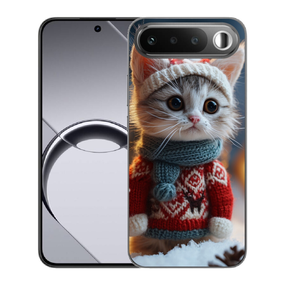 Gelový kryt mmCase na Realme 16 5G - kotě ve svetru