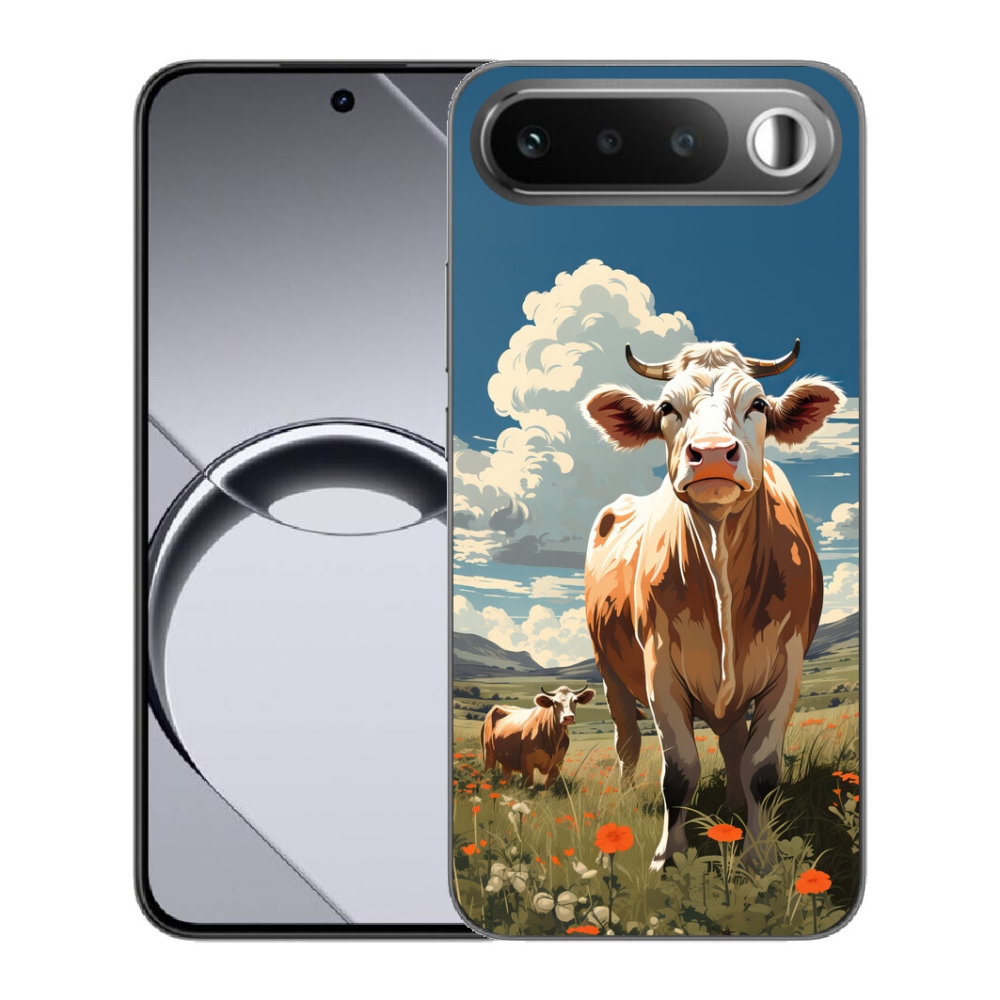 Gelový kryt mmCase na Realme 16 5G - krávy na louce