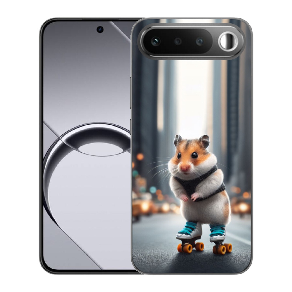 Gelový kryt mmCase na Realme 16 5G - křeček na bruslích