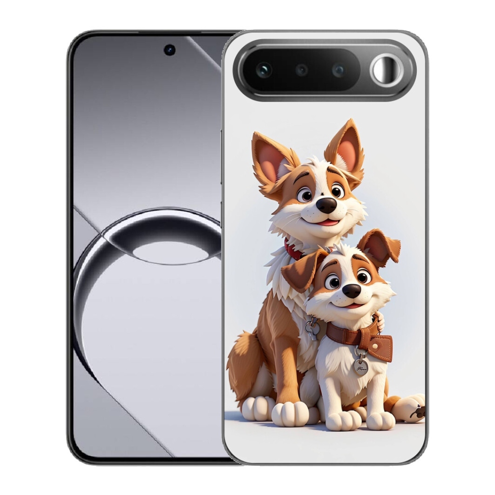 Gelový kryt mmCase na Realme 16 5G - kreslení psi