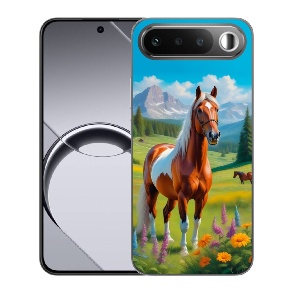 Gelový kryt mmCase na Realme 16 5G - kůň na louce