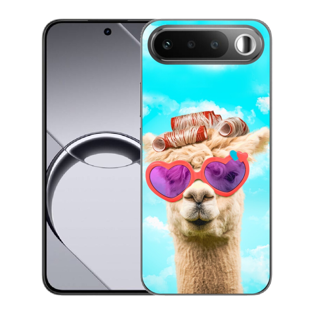 Gelový kryt mmCase na Realme 16 5G - lama s brýlemi
