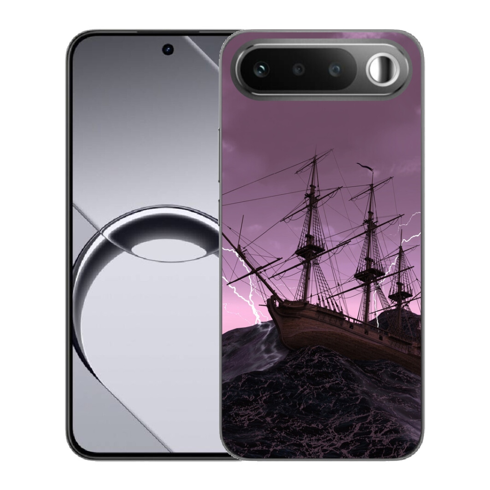 Gelový kryt mmCase na Realme 16 5G - loď v bouři