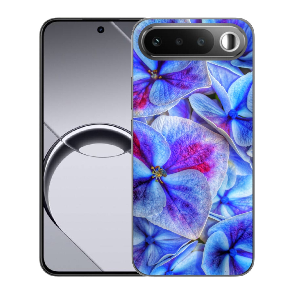 Gelový kryt mmCase na Realme 16 5G - modré květy 1