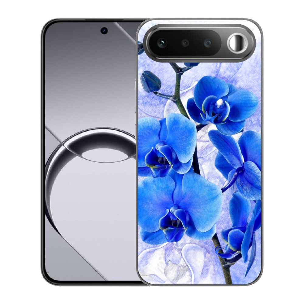 Gelový kryt mmCase na Realme 16 5G - modré květy
