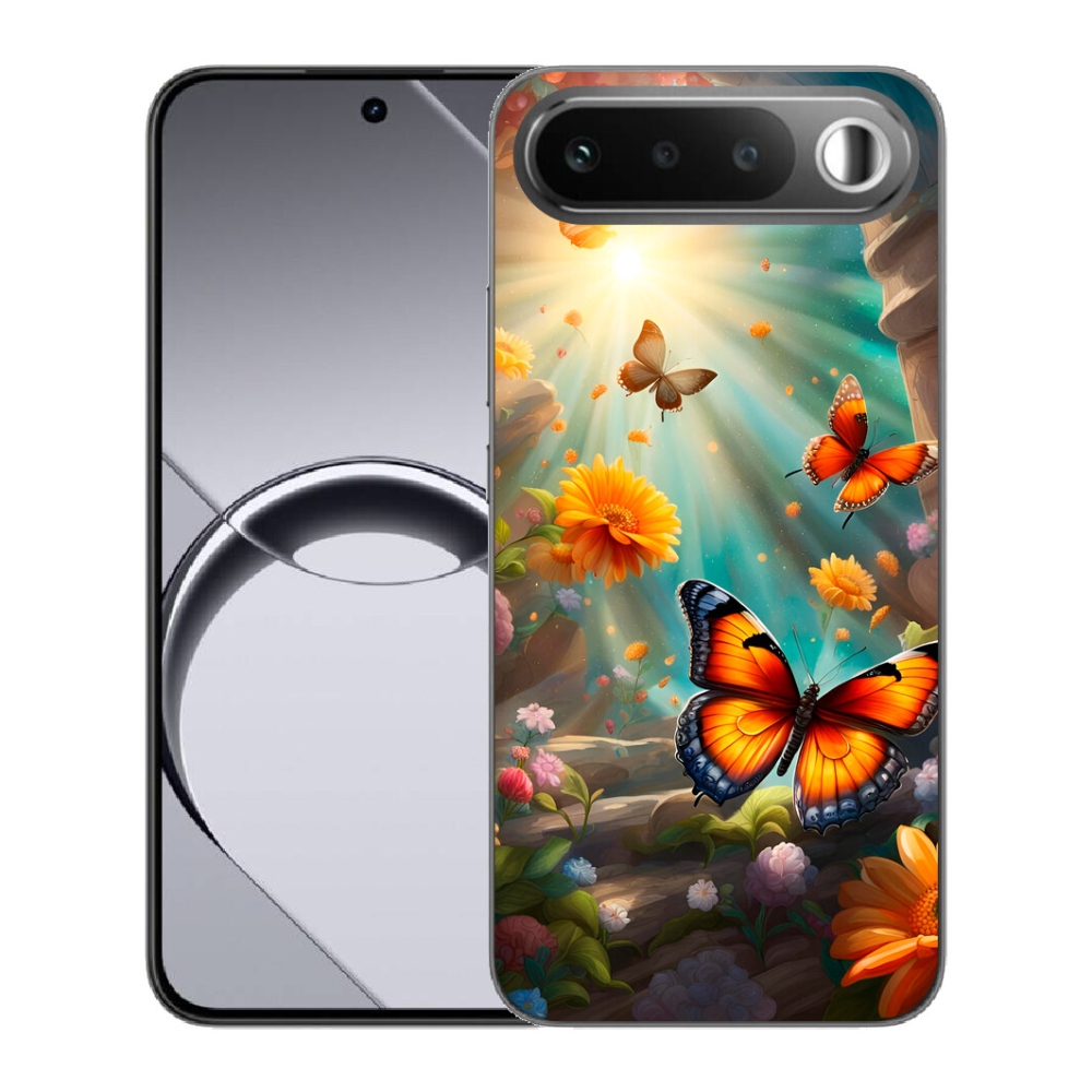 Gelový kryt mmCase na Realme 16 5G - motýlí zahrada 2