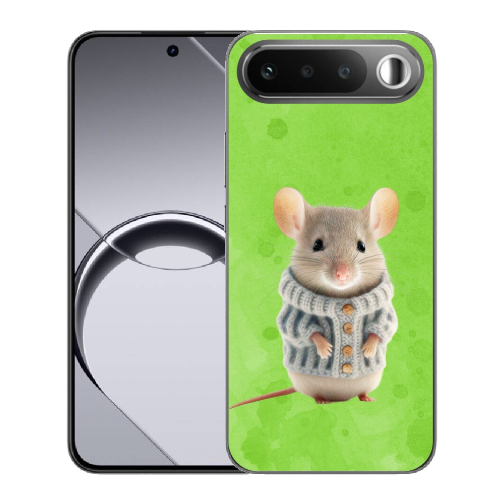 Gelový kryt mmCase na Realme 16 5G - myška ve svetru