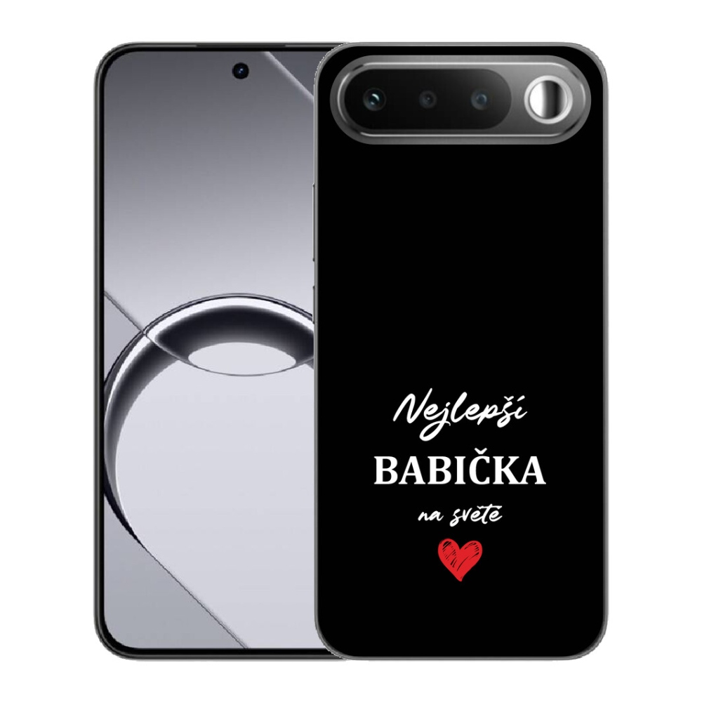Gelový kryt mmCase na Realme 16 5G - nejlepší babička 1 černé pozadí