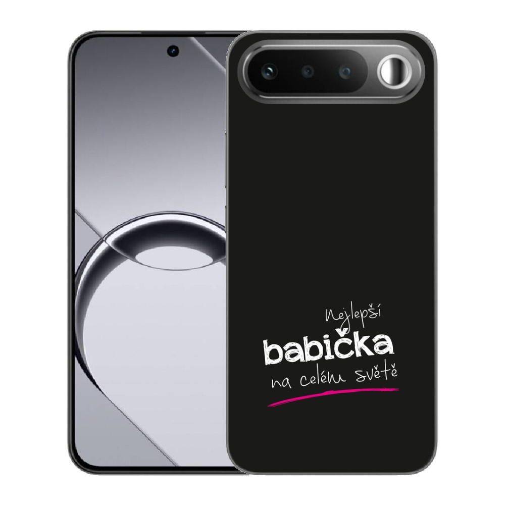 Gelový kryt mmCase na Realme 16 5G - nejlepší babička 4 černé pozadí