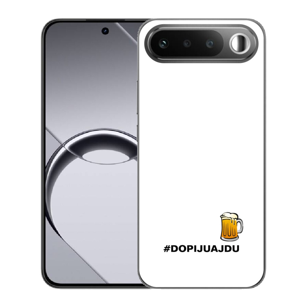 Gelový kryt mmCase na Realme 16 5G - pivní motiv 1 bílé pozadí