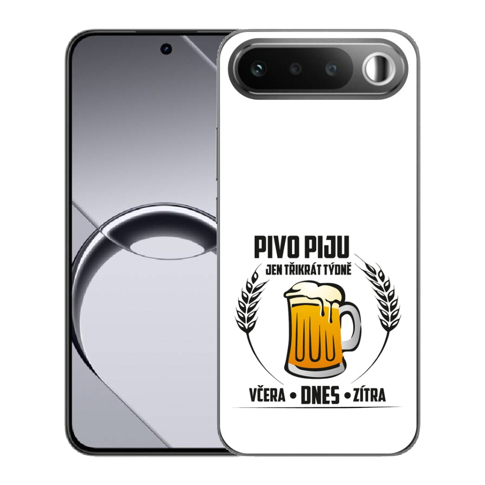 Gelový kryt mmCase na Realme 16 5G - pivní motiv bílé pozadí