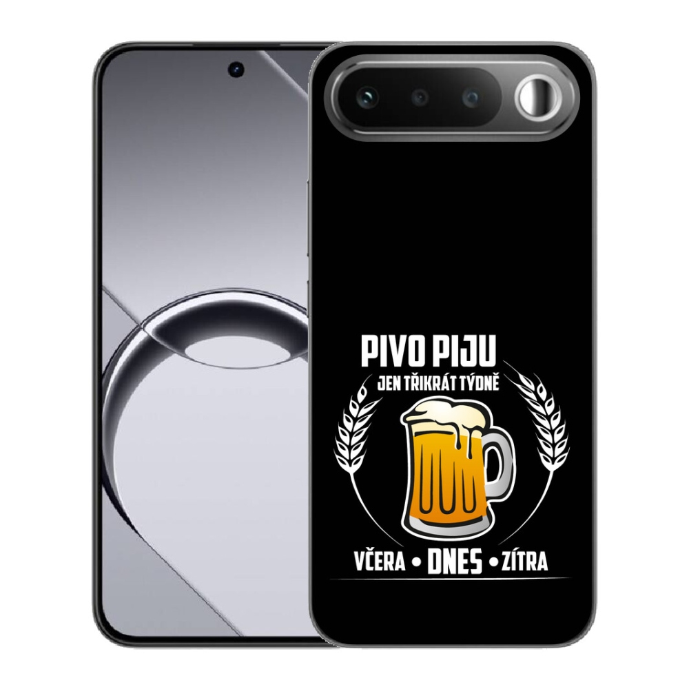 Gelový kryt mmCase na Realme 16 5G - pivní motiv černé pozadí