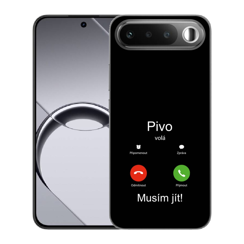 Gelový kryt mmCase na Realme 16 5G - pivo volá černé pozadí