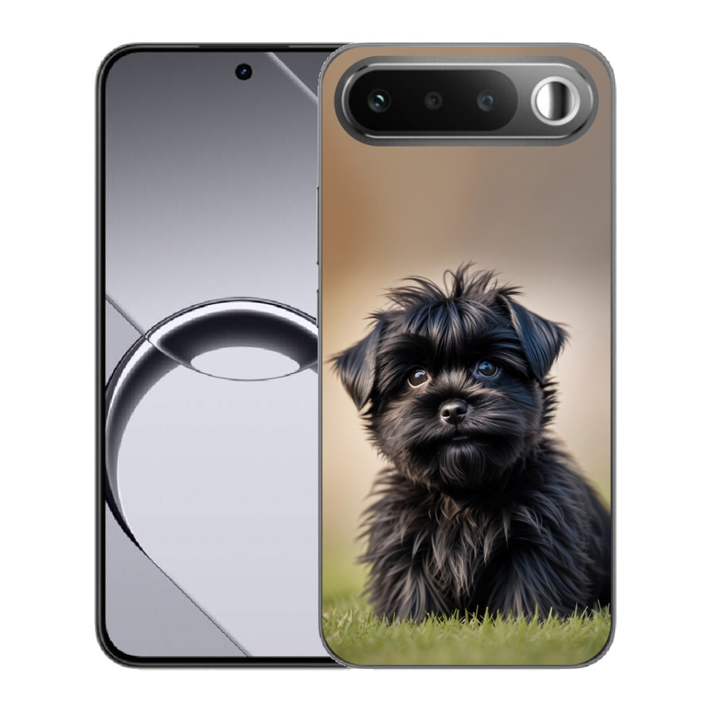 Gelový kryt mmCase na Realme 16 5G - roztomilý černý pejsek