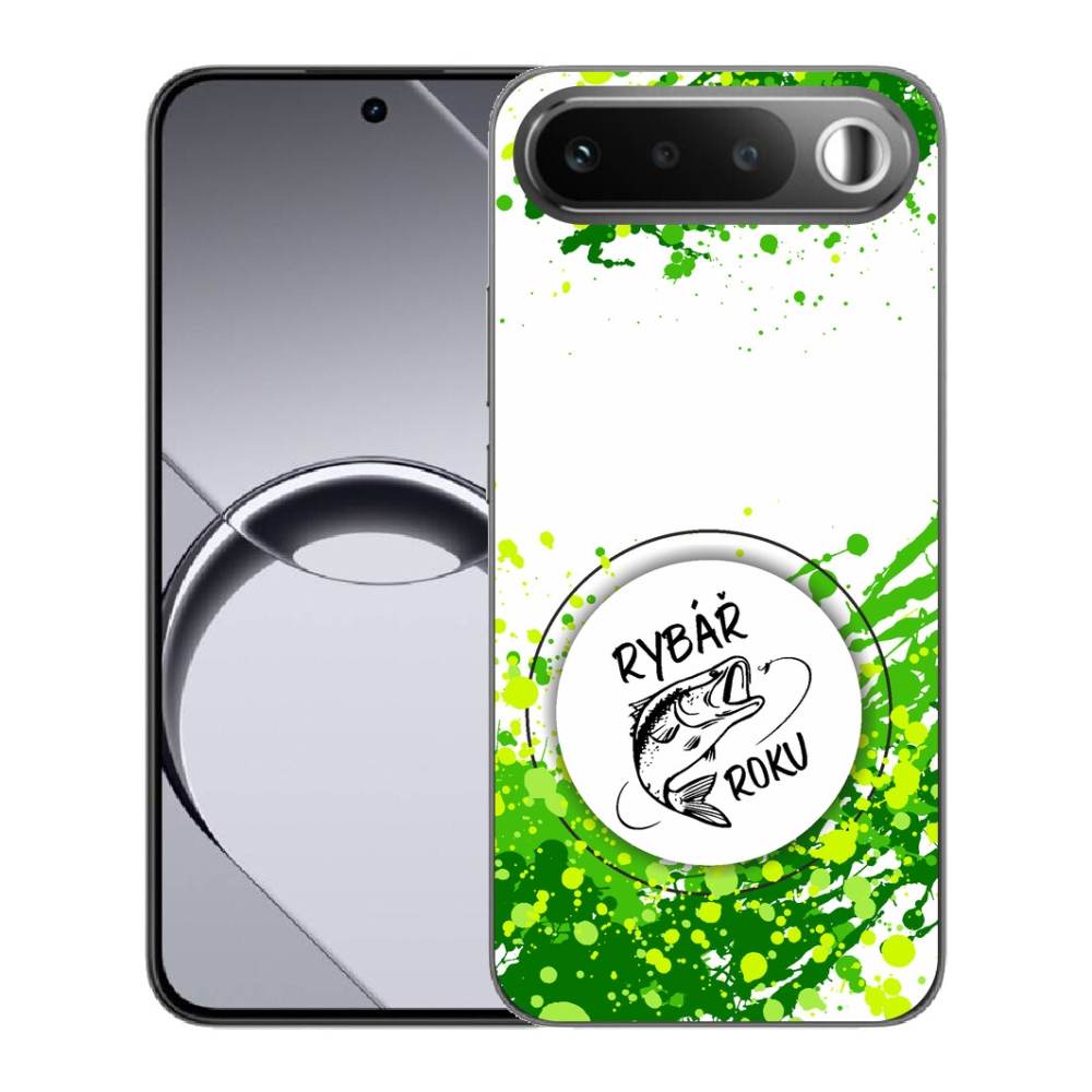 Gelový kryt mmCase na Realme 16 5G - rybář roku bílé pozadí