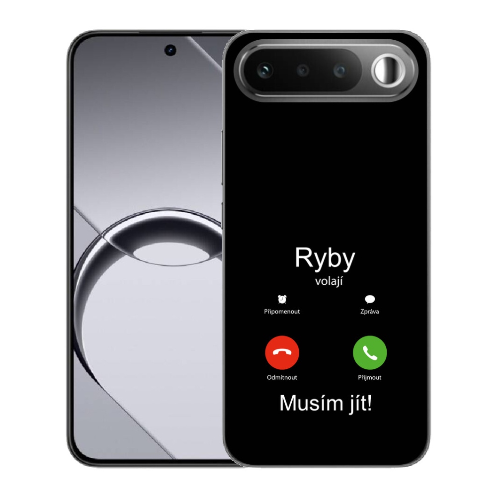 Gelový kryt mmCase na Realme 16 5G - ryby volají černé pozadí