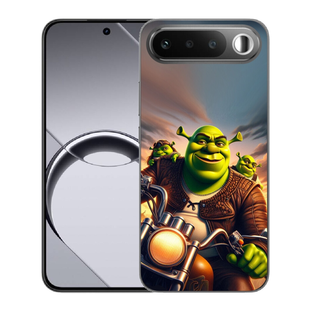 Gelový kryt mmCase na Realme 16 5G - shrek na motorce