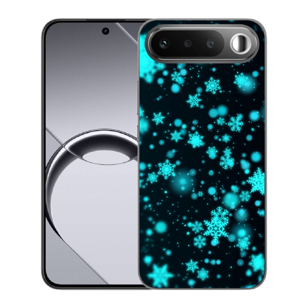 Gelový kryt mmCase na Realme 16 5G - sněhové vločky 1