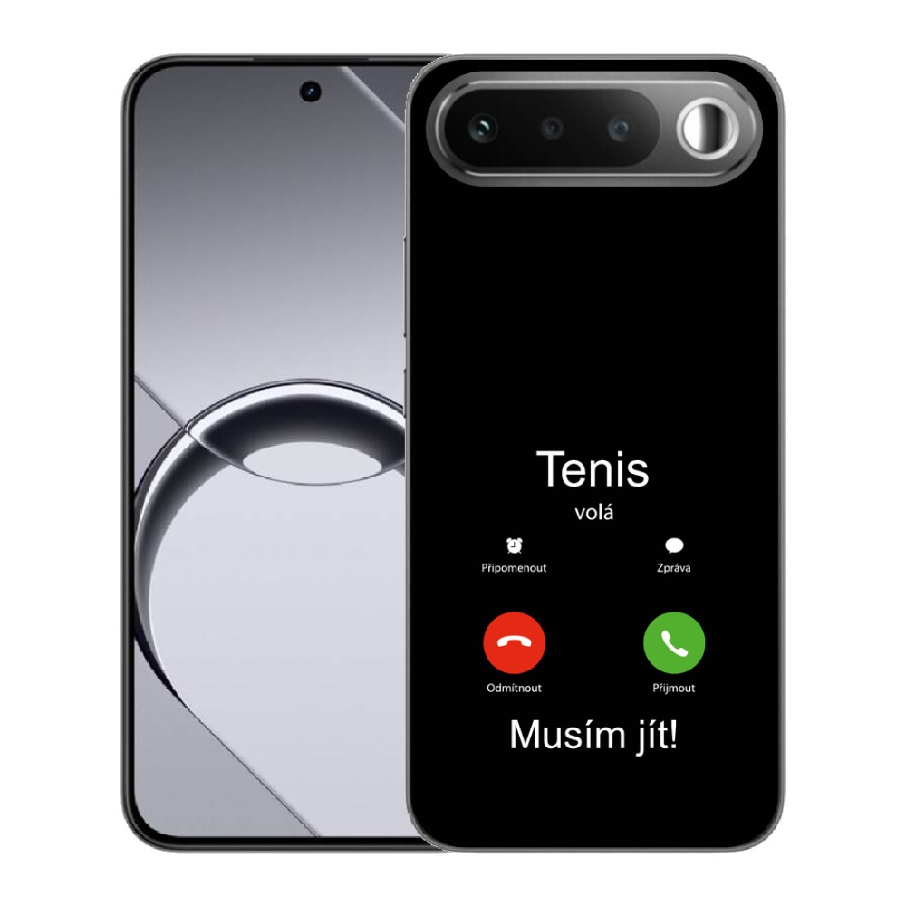 Gelový kryt mmCase na Realme 16 5G - tenis volá černé pozadí