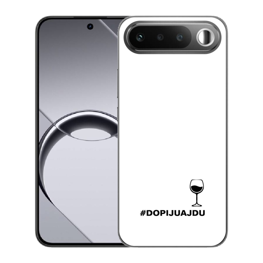 Gelový kryt mmCase na Realme 16 5G - vinný motiv bílé pozadí