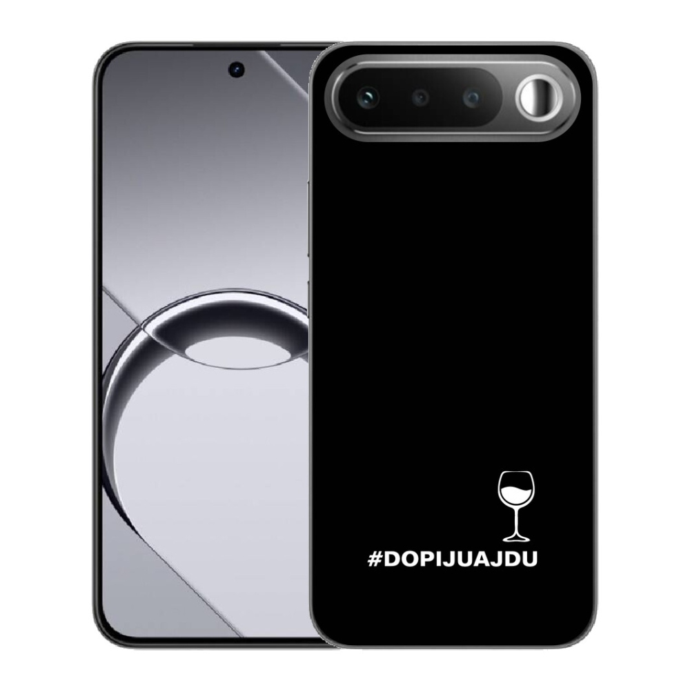 Gelový kryt mmCase na Realme 16 5G - vinný motiv černé pozadí