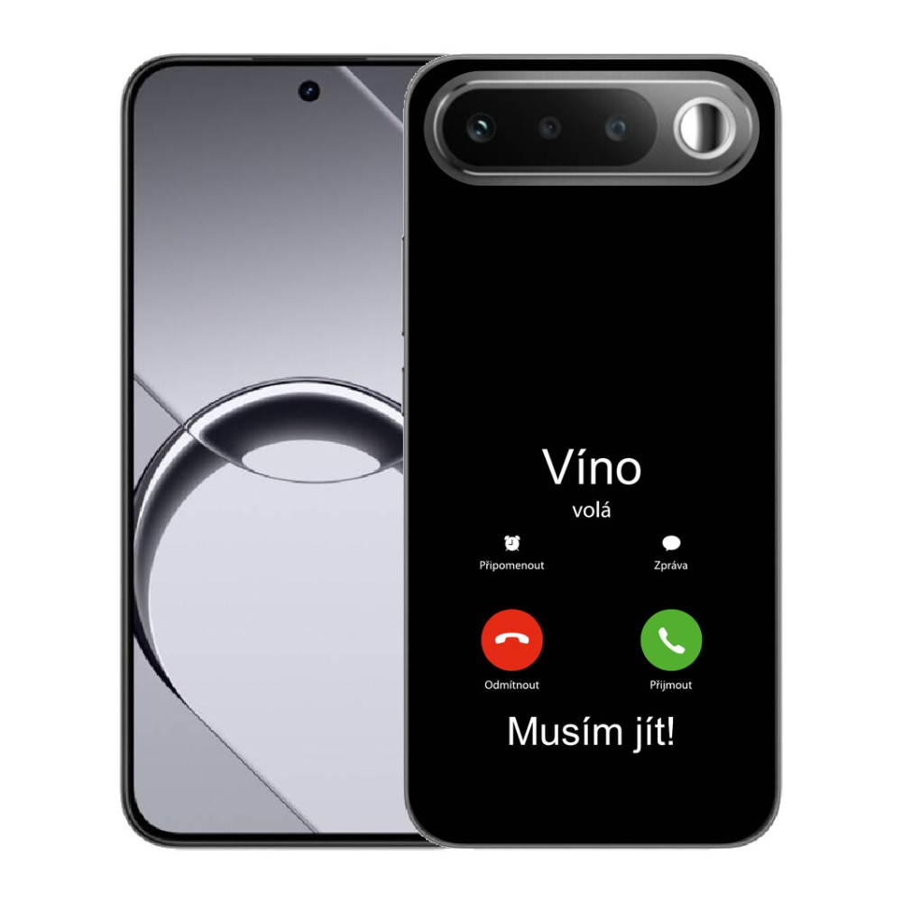 Gelový kryt mmCase na Realme 16 5G - víno volá černé pozadí