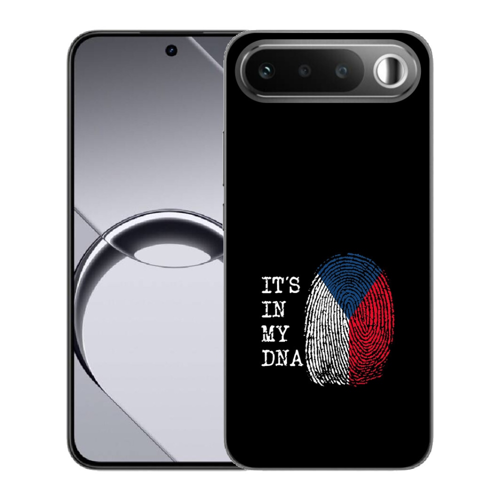 Gelový kryt mmCase na Realme 16 5G - vlajka otisk prstu černé pozadí
