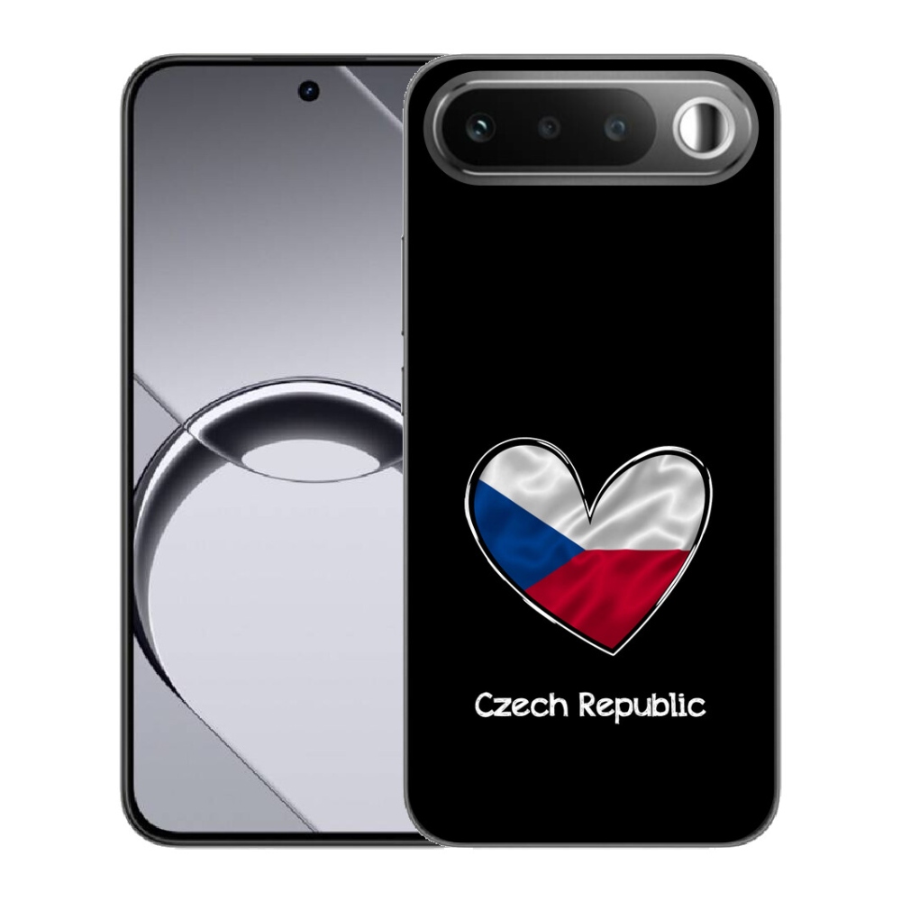 Gelový kryt mmCase na Realme 16 5G - vlajka srdce černé pozadí