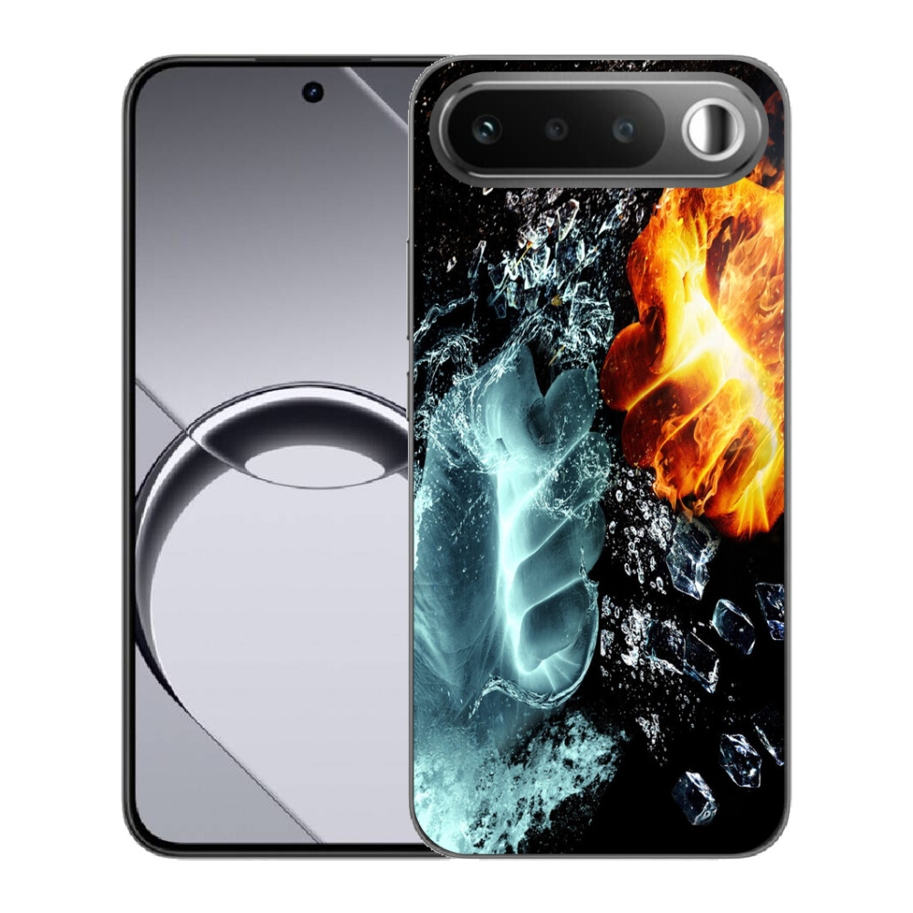 Gelový kryt mmCase na Realme 16 5G - voda a oheň