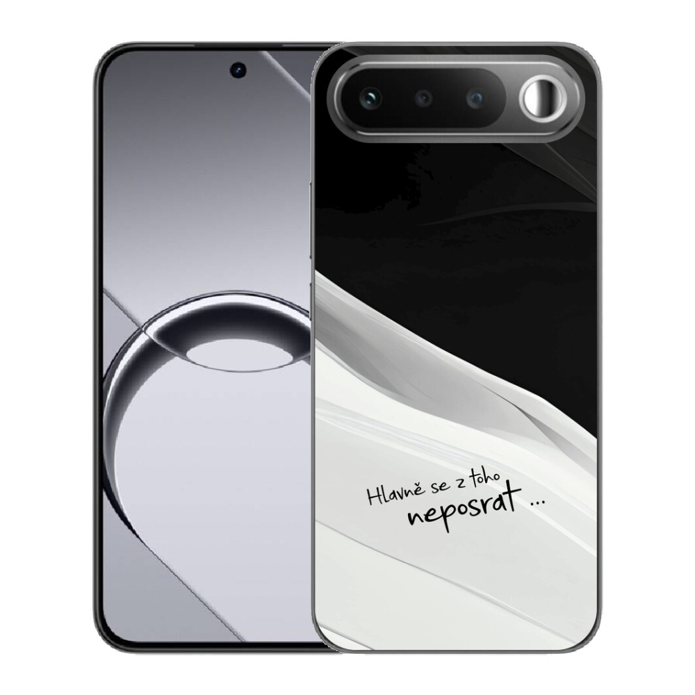 Gelový kryt mmCase na Realme 16 5G - vtipný text 13 bíločerné pozadí