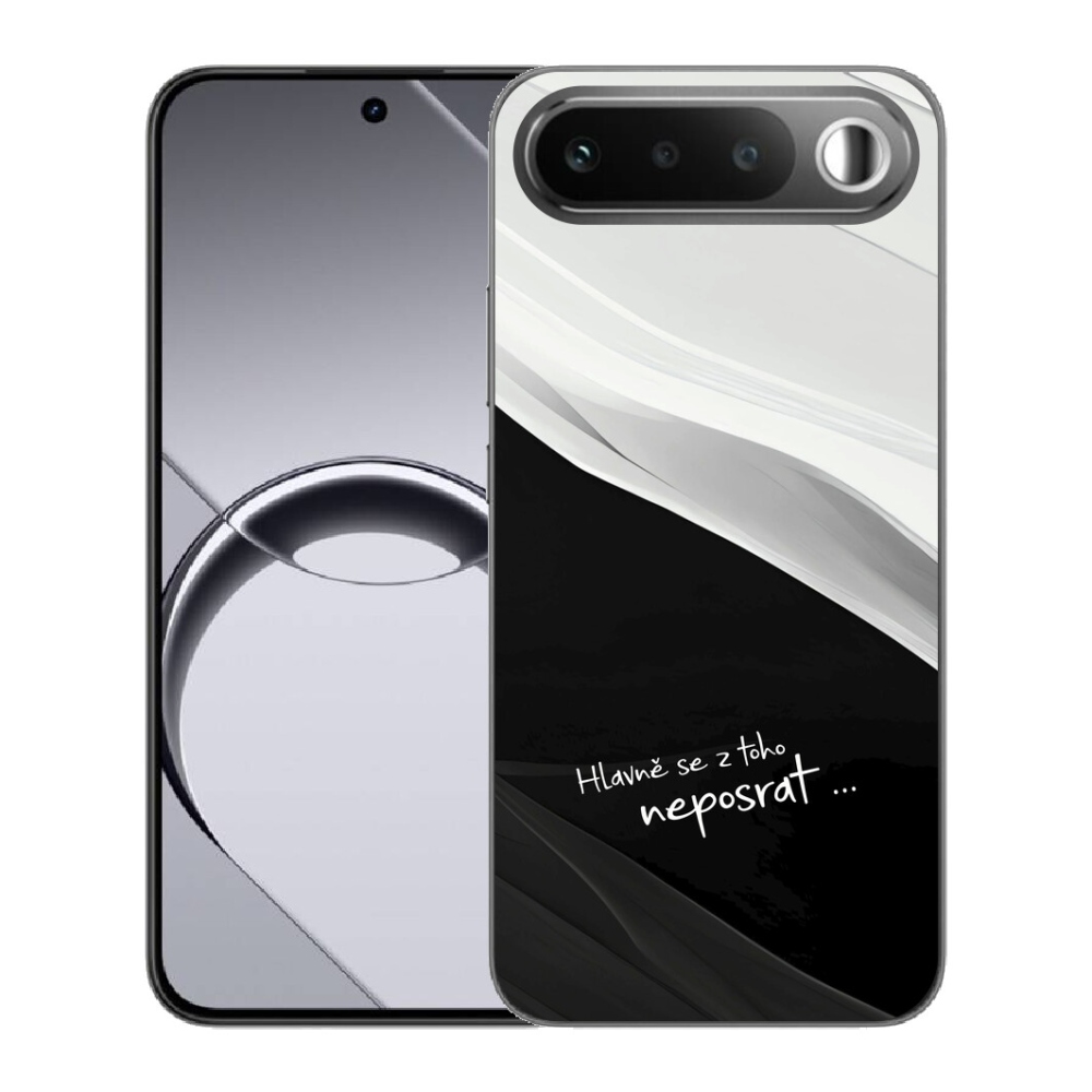 Gelový kryt mmCase na Realme 16 5G - vtipný text 13 černobílé pozadí