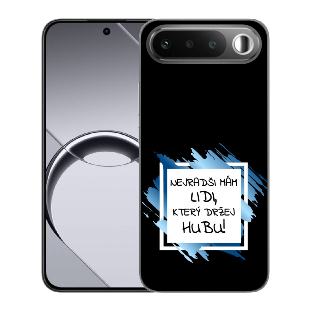 Gelový kryt mmCase na Realme 16 5G - vtipný text 7 bíločerné pozadí