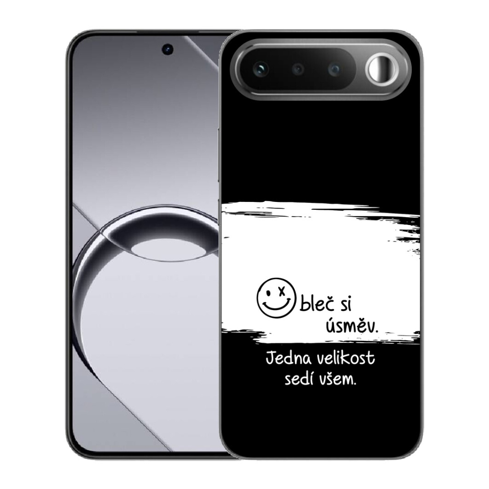 Gelový kryt mmCase na Realme 16 5G - vtipný text 8 bíločerné pozadí