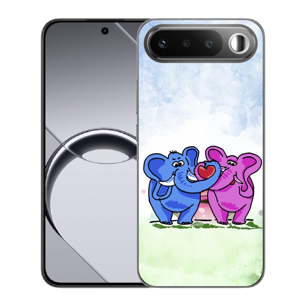 Gelový kryt mmCase na Realme 16 5G - zamilovaní sloni