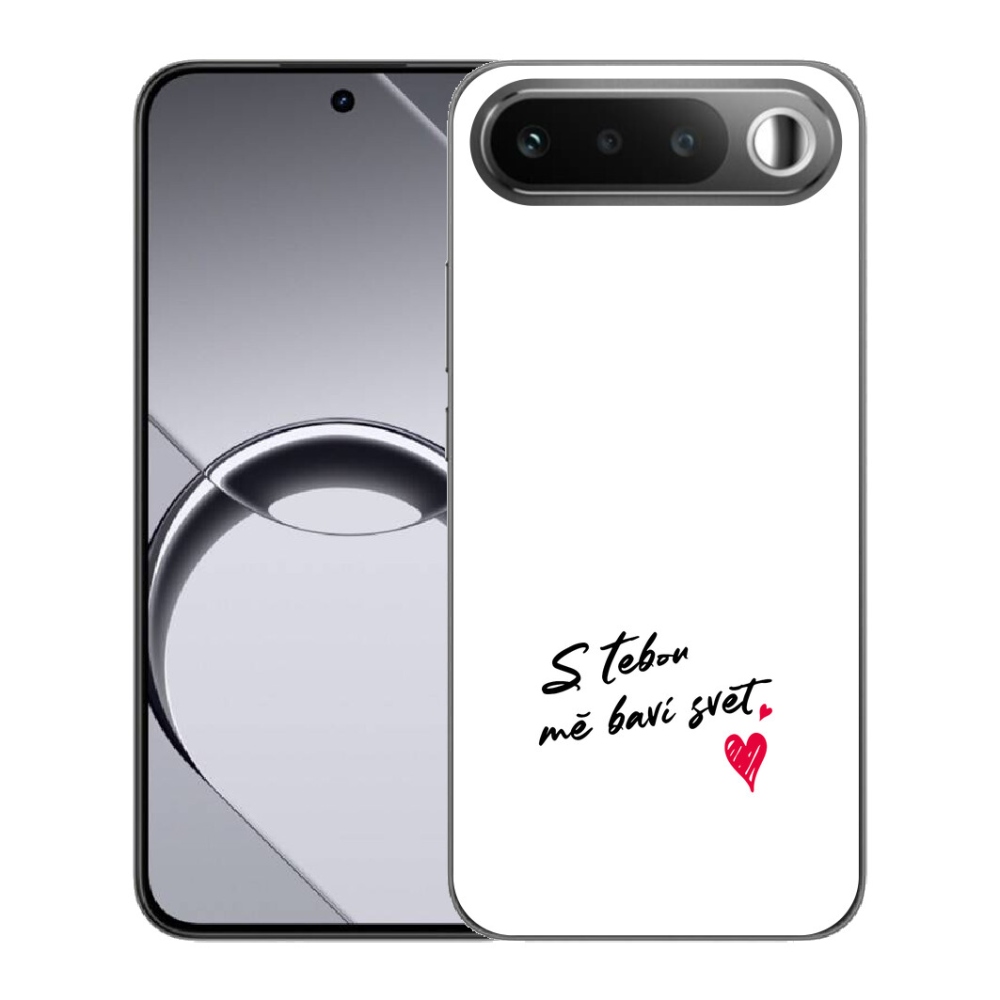 Gelový kryt mmCase na Realme 16 5G - zamilovaný text 1 bílé pozadí